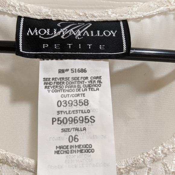 Molly Malloy Petite Lace Dress Size 6 Black/White - Picture 6 of 7